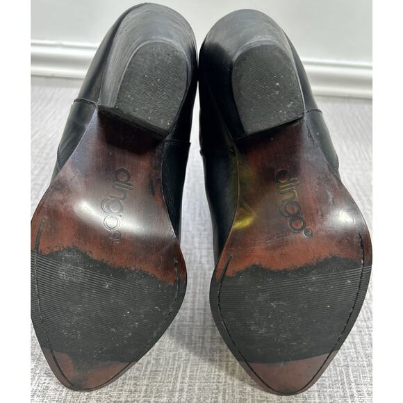 Dingo Women’s Black Dress Western Boots 9M Mid Calf Studded Harness Cowgirl - Picture 6 of 12